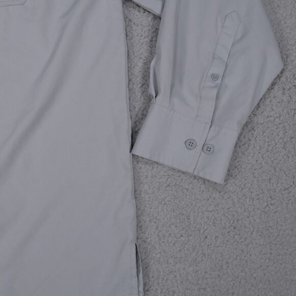 Gillz Shirt Mens XXL Gray Performance Fishing Vented Stretch Outdoor Button Up - Picture 4 of 16